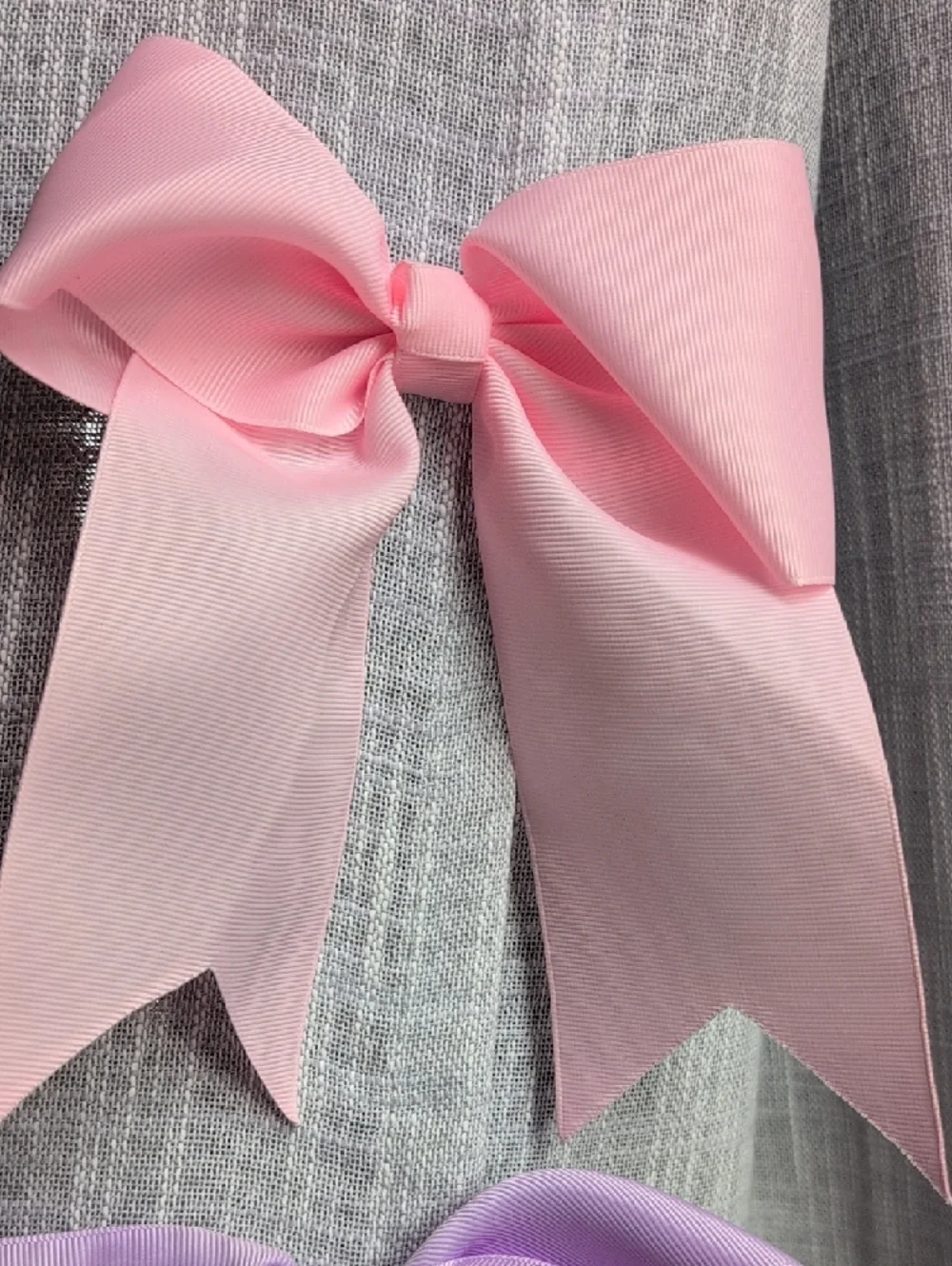 Kids Grosgrain Hair Bows - Pink and Lavender